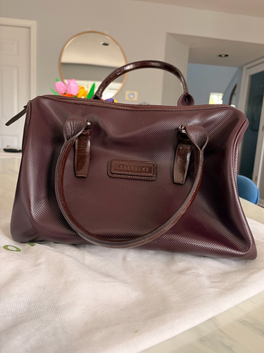 Longchamp Derby Verni Handle Bag